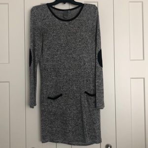Gray knee length dress